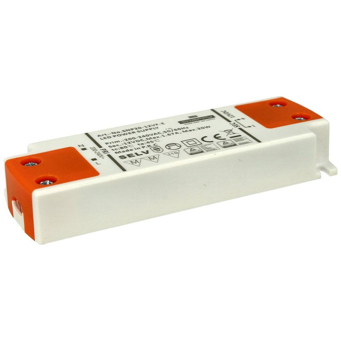 Alimentatore Trasformatore Slim 12V 20W 1,67A 16mm SNAPPY SE20-12VF