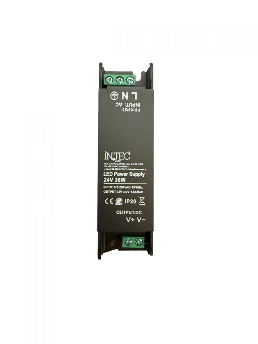 Alimentatore Trasfotrmatore Driver Strisce Led Slim 24v 36w 1.5a