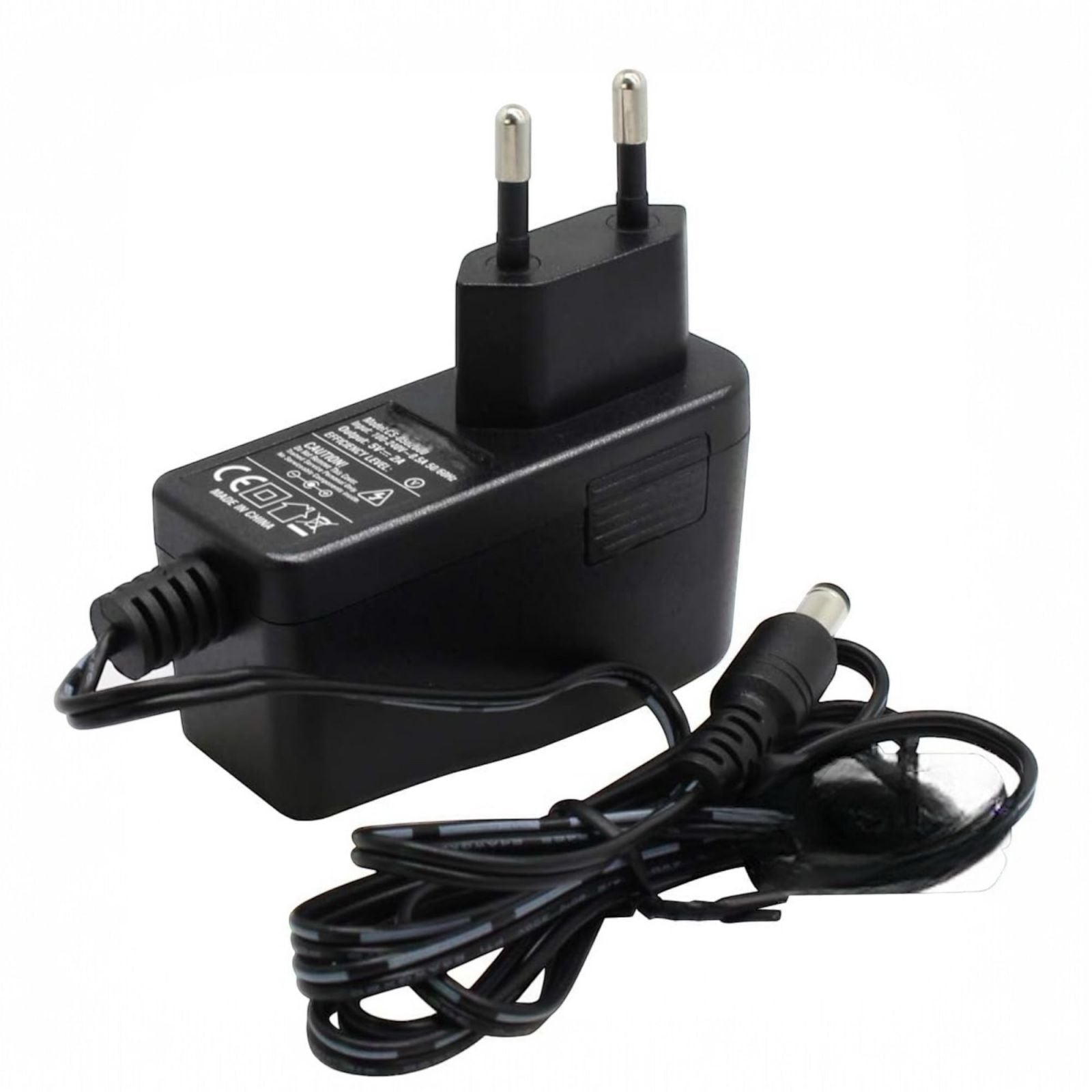 Alimentatore Universale 5V 2A Spina EU Spinotto 5 MM Esterno 2,1 mm Interno AC D