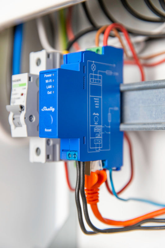 SHELLY PRO 1 rel√® montabile su guida DIN, 1 canale, Wi-Fi, LAN e Bluetooth, Automatizzazione luci, Prese e interruttori