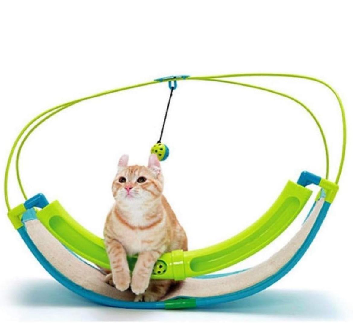 Amaca a Dondolo Tiragraffi Gioco a dondolo per gatto gatti con pallina.