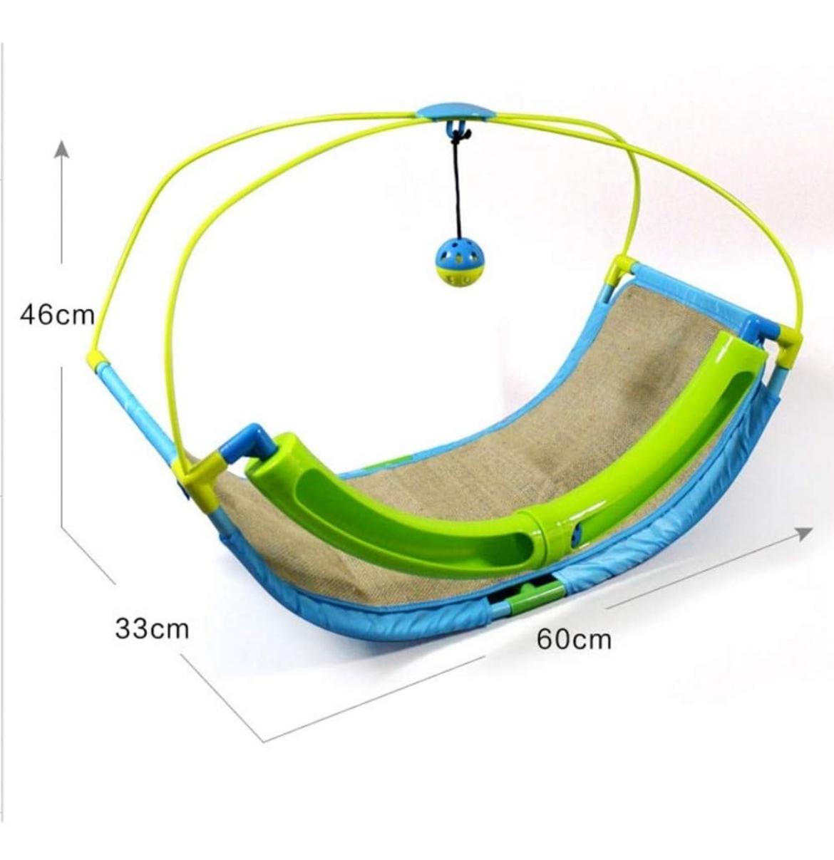 Amaca a Dondolo Tiragraffi Gioco a dondolo per gatto gatti con pallina.