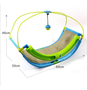 Amaca a Dondolo Tiragraffi Gioco a dondolo per gatto gatti con pallina.