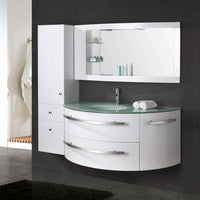 Mobile bagno bianco 120 cm con Colonna e Lavabo incluso - White Ambassador