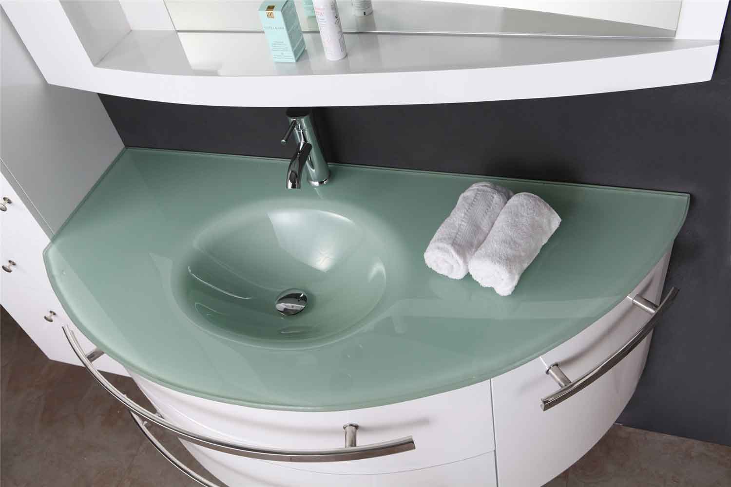 Mobile bagno bianco 120 cm con Colonna e Lavabo incluso - White Ambassador