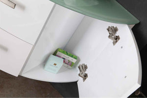 Mobile bagno bianco 120 cm con Colonna e Lavabo incluso - White Ambassador