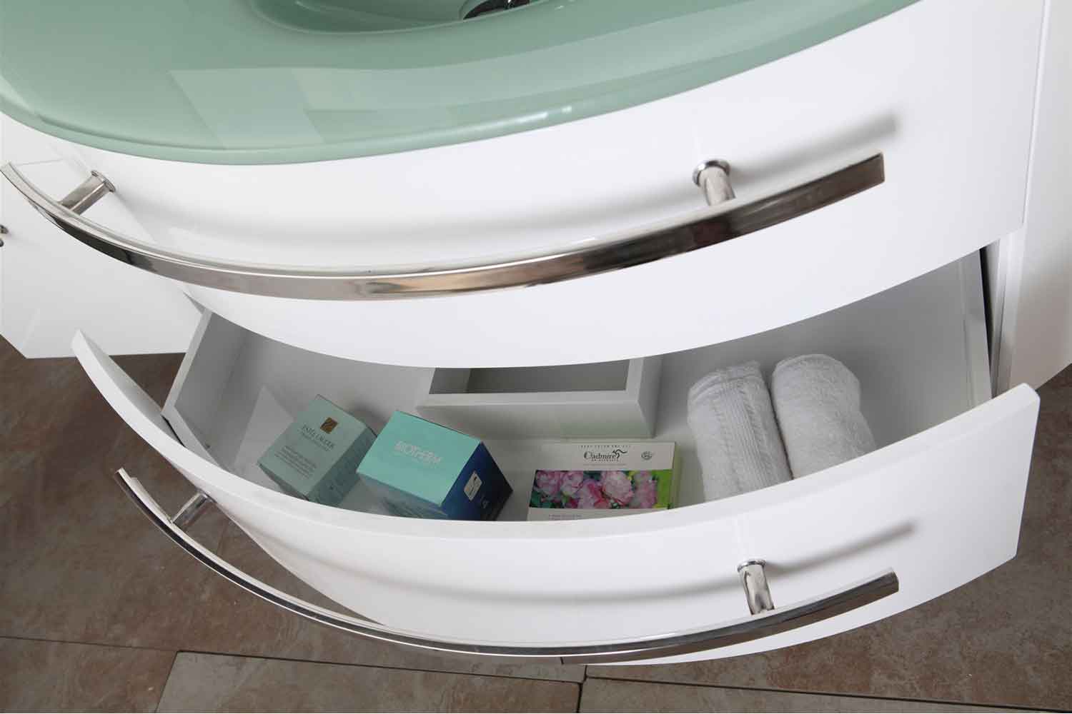 Mobile bagno bianco 120 cm con Colonna e Lavabo incluso - White Ambassador