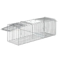 Gabbia Trappola per Ratti, Topi e Nutrie Pieghevole in Acciaio, 93x31x34.5cm, Argento
