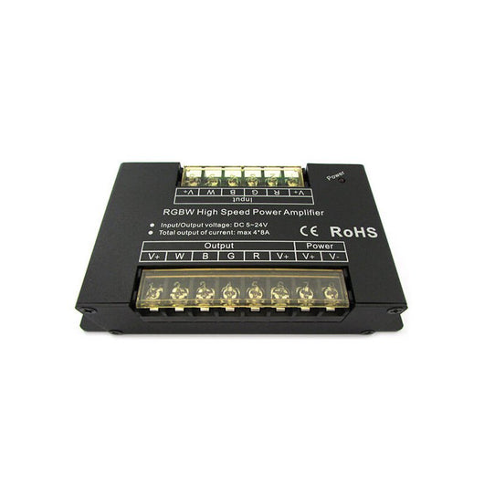 Amplificatore Segnale PWM Alta Velocita 4 Canali Per Striscia Led RGBW RGB+W RGB Mono Colore 12V 24V 4X8A AP103