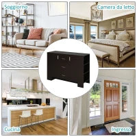 Credenza in Stile Classico per Sala da Pranzo in Legno Scuro