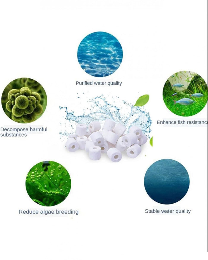 Anelli filtranti in ceramica 500gr tubetti acquario tubetti ceramica Art.CR-500