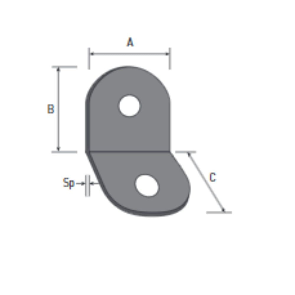 Angolino 0176 tropicalizzato 2 fori 16x2 Made in Italy