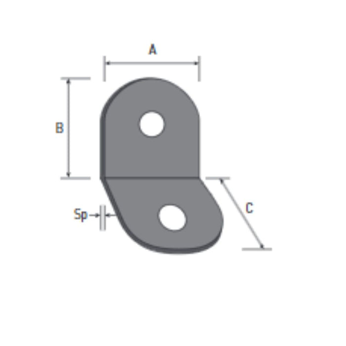 Angolino 0176 tropicalizzato 2 fori 16x2 Made in Italy
