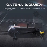 Go Kart a Pedali per Bambini 3-6 Anni con Sedile Regolabile, in Plastica e Ferro, 101.5x65.5x59.5 cm, Bianco e Nero