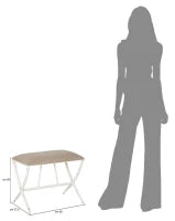 Panca Sarajevo In Ferro Cm 60X37.5X50