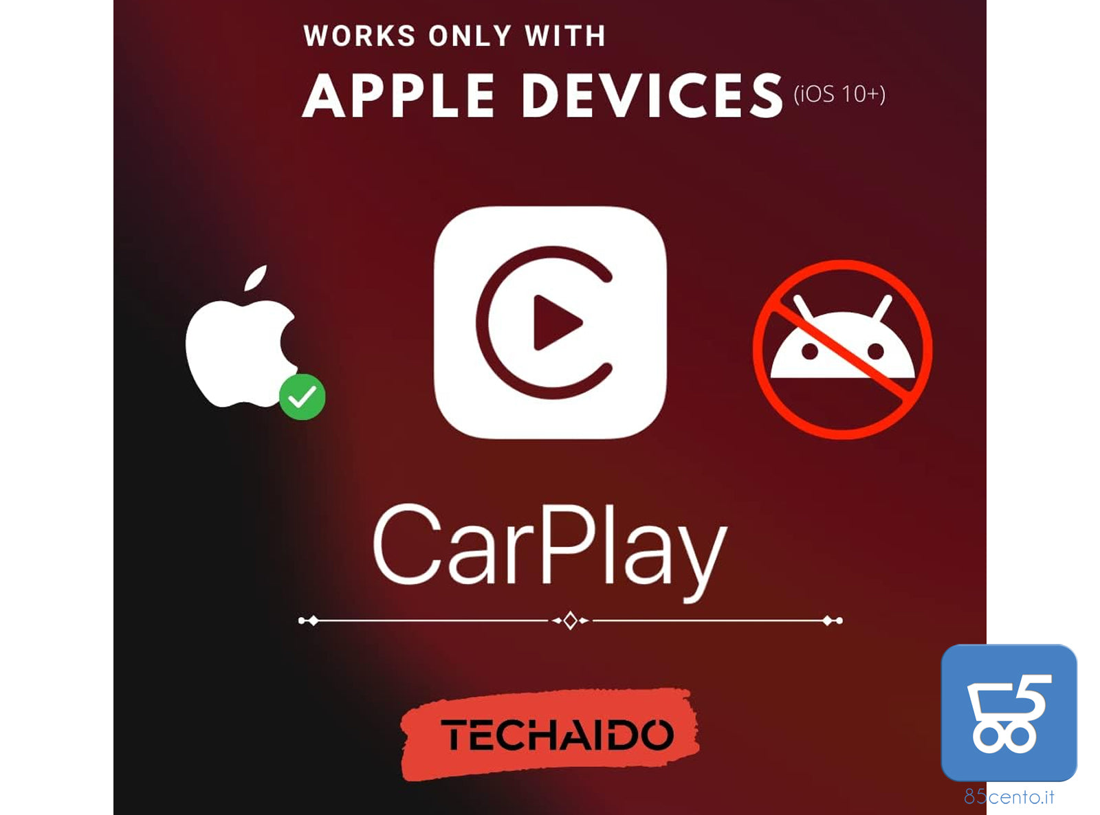 Apple Carplay Wireless Adattatore Auto Per iPhone Compatibile Con Svariati Modelli Di Auto Ti Porta iOS Nella Macchina Configurazione Automatica Techaido