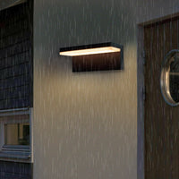 Applique parete LED 10W interruttore CCT da 2700K a 6500K lampada impermeabile esterni luce giardino balcone terrazza IP54 230V NERO