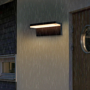 Applique parete LED 10W interruttore CCT da 2700K a 6500K lampada impermeabile esterni luce giardino balcone terrazza IP54 230V NERO