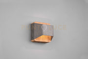 Applique ARINO Legno naturale con fascia acciaio anticato 224810167