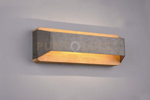 Applique ARINO legno naturale con fascia acciaio anticato 224819167