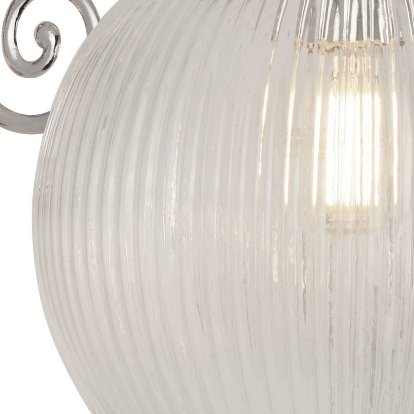 Applique Belvue - Metallo cromato e vetro acidato