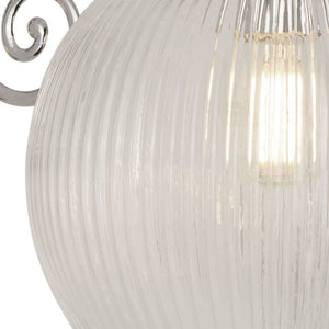 Applique Belvue - Metallo cromato e vetro acidato