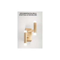 Applique  Candles 4 LUCI in metallo e alluminio oro LED  24W 1680Lm 3000K 40cm