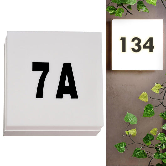 Applique LED 3W parete crepuscolare illuminazione numero civico IP54 CCT da 3000K a 4000K luce ingresso negozio BIANCO