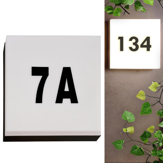 Applique LED 3W parete crepuscolare illuminazione numero civico IP54 CCT da 3000K a 4000K luce ingresso negozio NERO