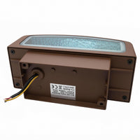 Applique lampada da muro parete in alluminio e vetro per esterno,doppia emissione luce, casa locali terrazza IP65 attacco E27 COLORE MARRONE