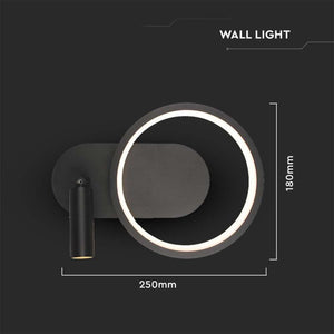 Applique Lampada LED da Muro 14W 250*100*180mm in Metallo Colore Nero 4000K SKU-14980
