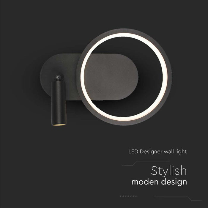 Applique Lampada LED da Muro 14W 250*100*180mm in Metallo Colore Nero 4000K SKU-14980