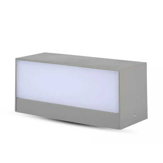 Applique Lampada LED da Muro Rettangolare 12W Doppio Fascio Luminoso Colore Grigio 3000K IP65 SKU-218242