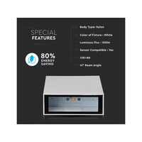 Applique Lampada LED da Muro Rettangolare 4W Colore Bianco 3000K IP65 Esterno Up-Down SKU-218560