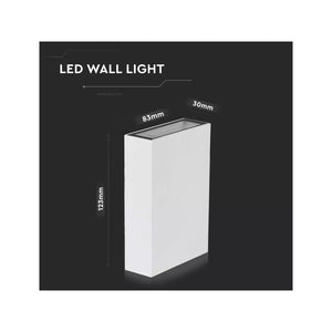 Applique Lampada LED da Muro Rettangolare 4W Colore Bianco 3000K IP65 Esterno Up-Down SKU-218560