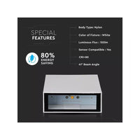 Applique Lampada LED da Muro Rettangolare 4W Colore Bianco 6500K IP65 Esterno Up-Down SKU-218562