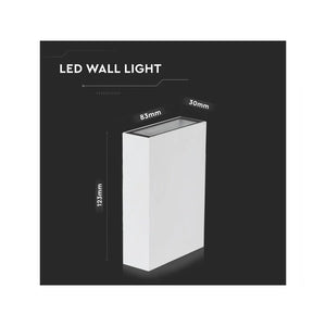 Applique Lampada LED da Muro Rettangolare 4W Colore Bianco 6500K IP65 Esterno Up-Down SKU-218562