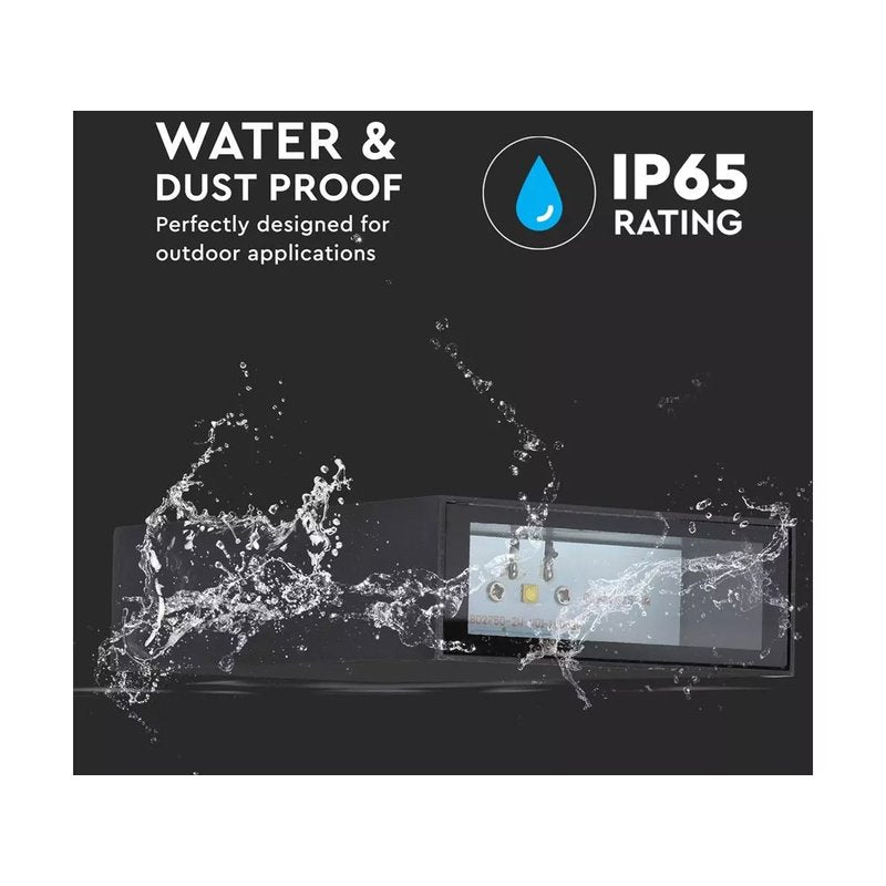 Applique Lampada LED da Muro Rettangolare 4W Colore Nero 6500K IP65 Esterno Up-Down SKU-218563