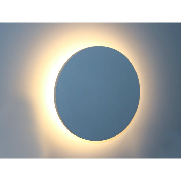 Applique Lampada LED da Muro Rotonda 9W 3000K Effetto Sole IP65 Carcassa Bianca SKU-7526