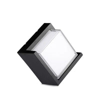 Applique Lampada Led Da Muro Parete Quadrato Neutro 4000K 12W Con Diffusore Semicoperto Colore Nero SKU-218540