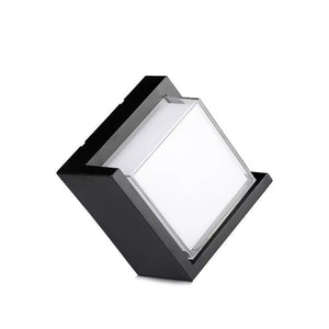Applique Lampada Led Da Muro Parete Quadrato Neutro 4000K 12W Con Diffusore Semicoperto Colore Nero SKU-218540