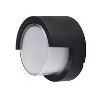 Applique Lampada Led Da Muro Parete Rotondo Neutro 4000K 12W Con Diffusore Semicoperto Colore Nero SKU-8538