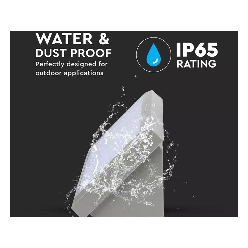 Applique Lampada Led Da Parete Angolare 12W Colore Grigio 4000K IP65 Luce Indiretto SKU-218234