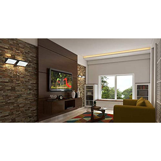 Applique Lampada Led Da Parete Angolare 12W Colore Grigio 6400K IP65 Luce Indiretto SKU-218235