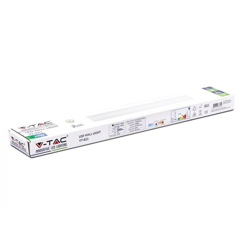 Applique Lampada Led Da Parete Rettangolare 20W 3000K Up-Down con Doppio Fascio Luminoso Carcassa Bianca IP44 SKU-218535