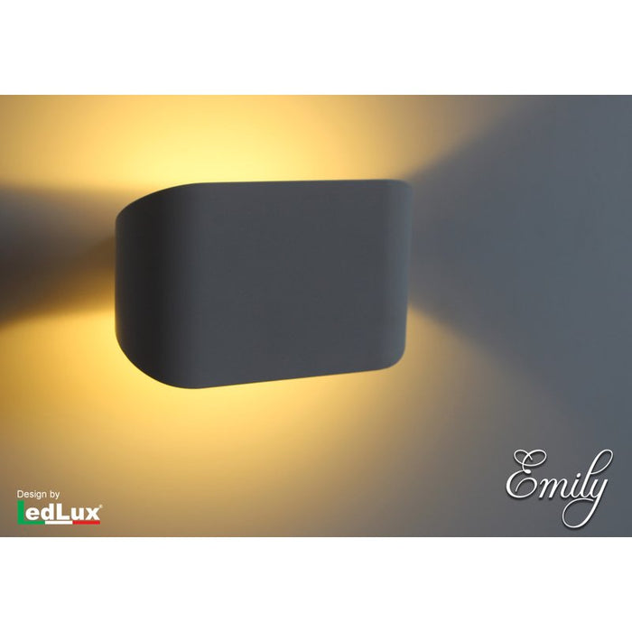 Applique Led Da Parete Modello Emily Italian Design Moderna 6W Bianco Caldo