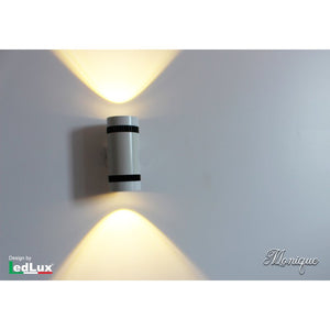 Applique Led Da Parete Modello Monique Italian Design Moderna 6W Doppio Illuminazione Bianco Caldo
