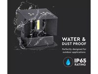 Applique Led Quadrata Da Parete 12W 3000K Carcassa Nera IP54 Doppio Illuminazione Angolo Regolabile SKU-218529