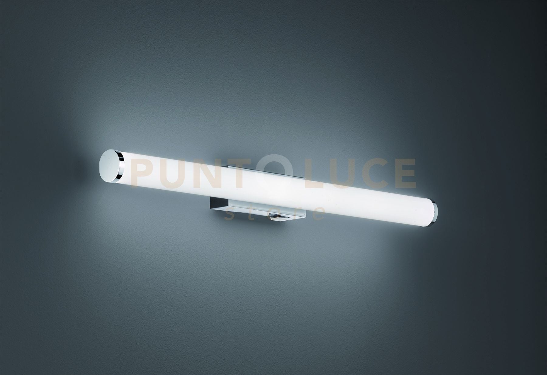 MATTIMO APPLIQUE LED 6,5W 680lm, 3000K PER BAGNO METALLO CROMATO E DIFFUSORE BIANCO IP44 CON INTERRUTTORE L. 60CM