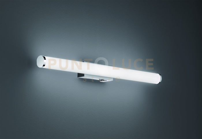 MATTIMO APPLIQUE LED 6,5W 680lm, 3000K PER BAGNO METALLO CROMATO E DIFFUSORE BIANCO IP44 CON INTERRUTTORE L. 60CM